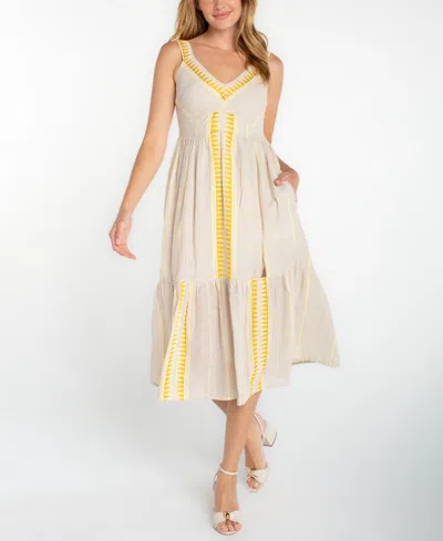 Liverpool Los Angeles Sleeveless Midi Dress In Multi