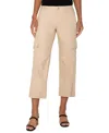 Liverpool Los Angeles Women's Utility Cropped Cargo Pants In White