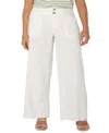 Liverpool Los Angeles Women's Utility Patch Pocket Wide Leg Pants In Whipped Cream