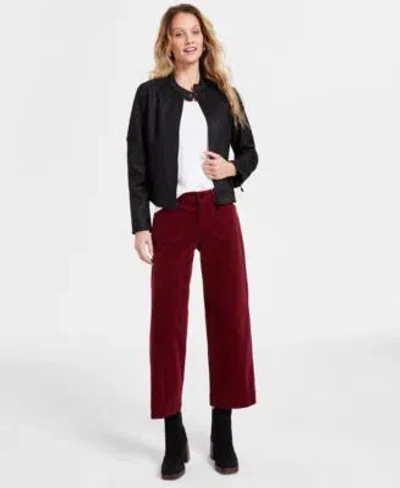 Liverpool Los Angeles Womens Biker Jacket Tee Cropped Pants In Black