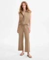 Liverpool Los Angeles Womens Pull On Wide Leg Crop Pants P Xs 3x In Brown