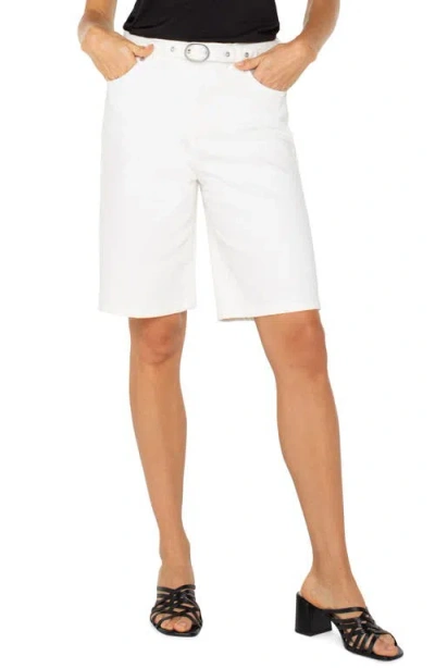 Liverpool Los Angeles Yacht Belted Cropped Jeans In Bone White