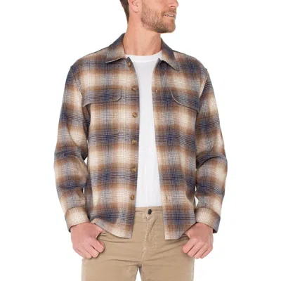 Liverpool Plaid Flannel Overshirt In Multi
