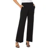 Liverpool Pleat Front Wide Leg Pants In Black