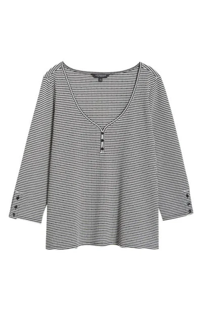 Liverpool Print Henley Top In Black