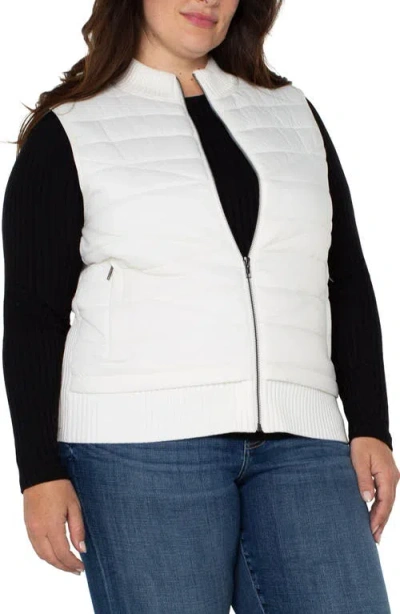 Liverpool Puffer Vest In Porcelain