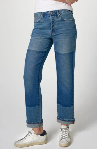 Liverpool Sloane Slouchy High Waist Girlfriend Jeans In Blue