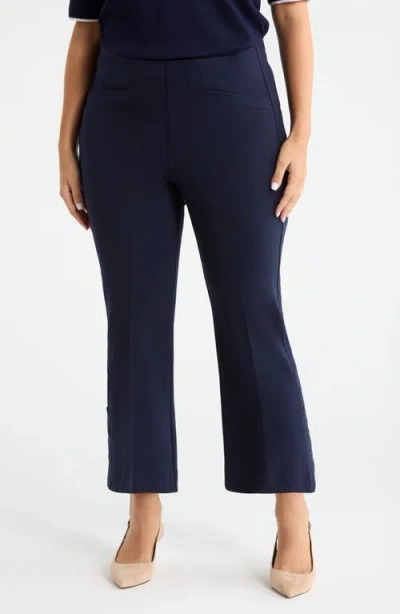 Liverpool Stella Pull-on Kick Flare Ponte Pants In Blue