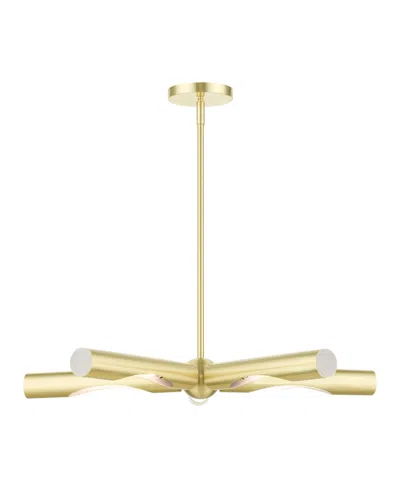 Livex Acra 5 Lights Chandelier In Gold-tone