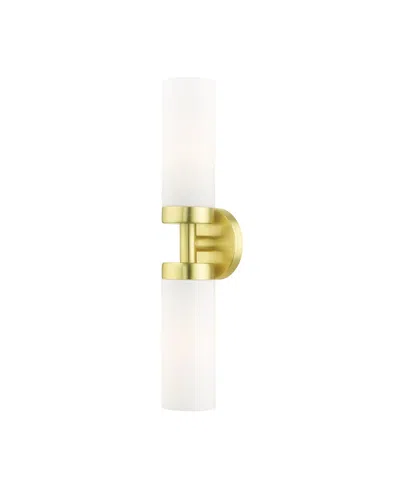 Livex Aero 2 Lights Vanity Sconce In Gold-tone
