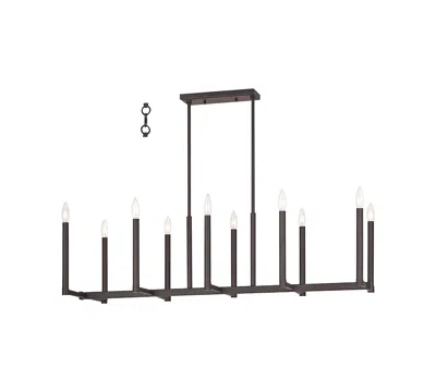 Livex Alpine Chandelier Light In Brushed Nickel