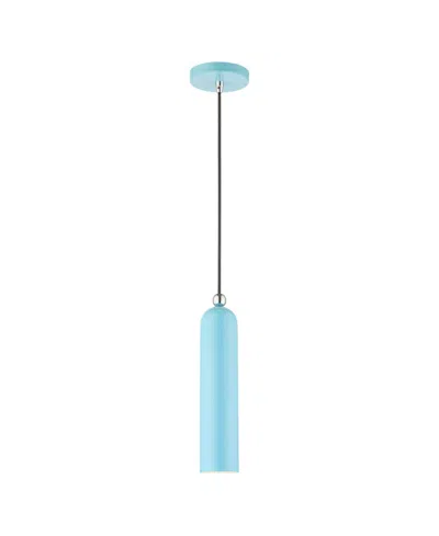 Livex Ardmore 1 Light Pendant In Pastel Blue
