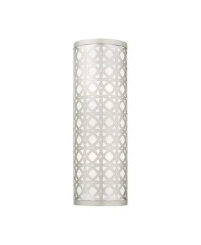 Livex Calinda 2 Lights Sconce In Silver-tone