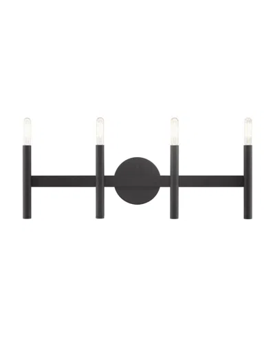 Livex Copenhagen 4 Lights Vanity Sconce In Black