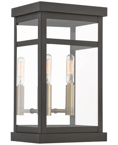 Livex Hopewell 2-light Outdoor Wall Lantern In Bronze