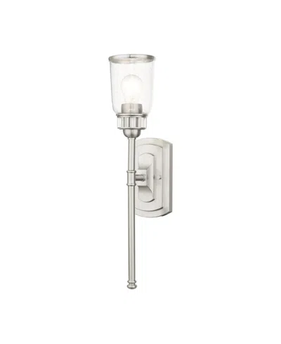 Livex Lawrenceville 1 Light Single Sconce In Brushed Nickel