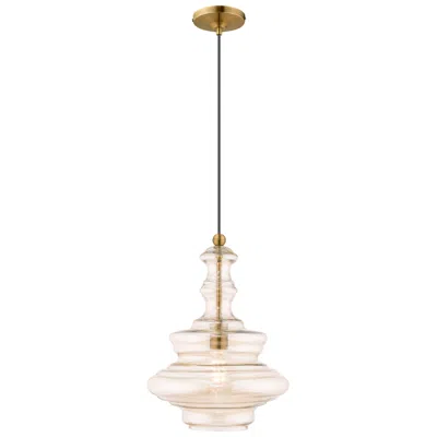 Livex Lighting 1 Light Antique Brass Mini Pendant