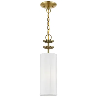 Livex Lighting 1 Light Antique Brass Mini Pendant