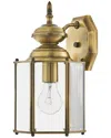 Livex Lighting 1-light Antique Brass Outdoor Wall Lantern In Gold