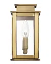 Livex Lighting 1-light Antique Brass Outdoor Wall Lantern In Metallic