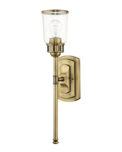 Livex Lighting 1-light Antique Brass Single Sconce In Metallic