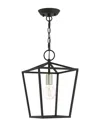 Livex Lighting 1-light Black Convertible Semi Flush Lantern In Black