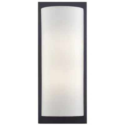 Livex Lighting 1 Light Black Large Ada Sconce With Off-white Shade