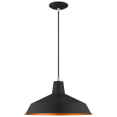 Livex Lighting 1 Light Black Mini Pendant