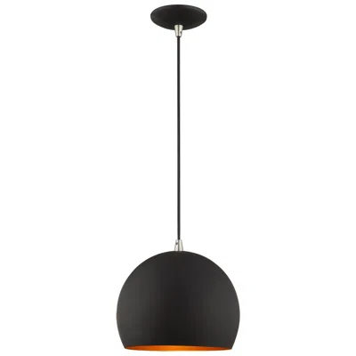 Livex Lighting 1 Light Black Mini Pendant