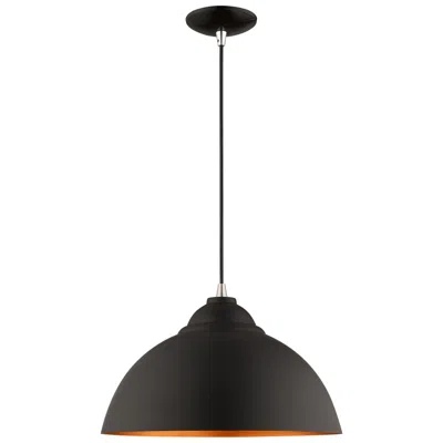 Livex Lighting 1 Light Black Mini Pendant