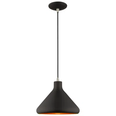 Livex Lighting 1 Light Black Mini Pendant