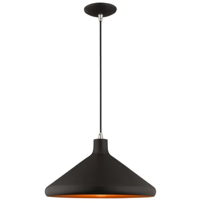 Livex Lighting 1 Light Black Mini Pendant