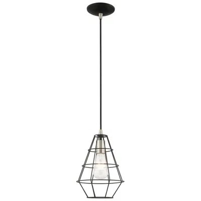 Livex Lighting 1 Light Black Mini Pendant