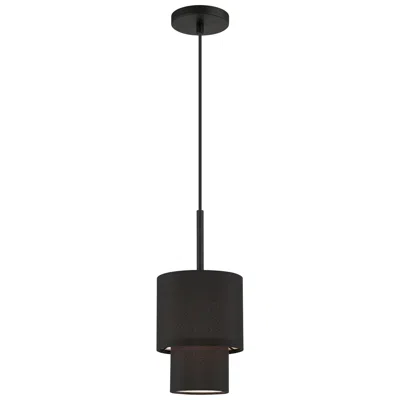 Livex Lighting 1 Light Black Mini Pendant
