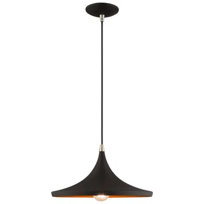 Livex Lighting 1 Light Black Mini Pendant