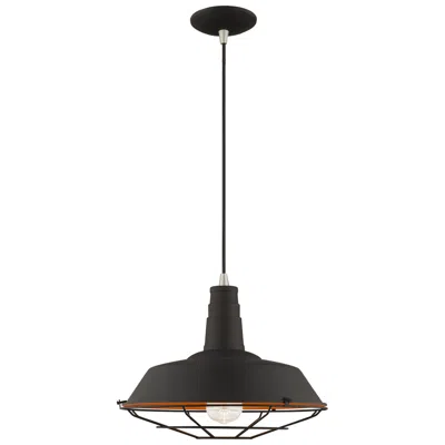 Livex Lighting 1 Light Black Mini Pendant