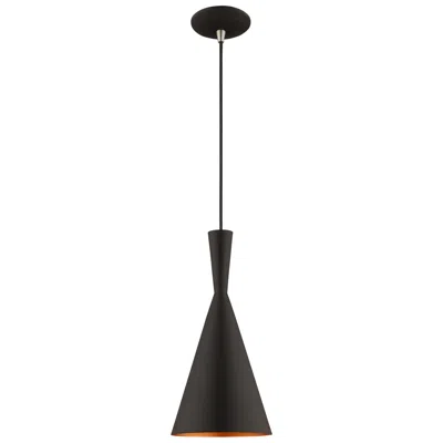 Livex Lighting 1 Light Black Mini Pendant
