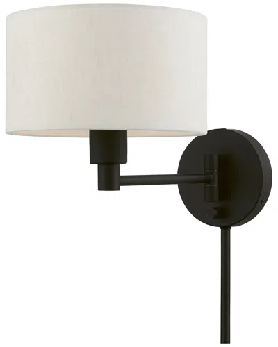 Livex Lighting 1 Light Black Swing Arm Wall Lamp