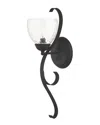 Livex Lighting 1-light Black Wall Sconce In Black