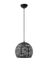 Livex Lighting 1-light Black With Brushed Nickel Accents Pendant In Black