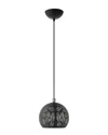 Livex Lighting 1-light Black With Brushed Nickel Accents Pendant In Black