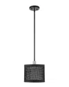Livex Lighting 1-light Black With Brushed Nickel Accents Pendant In Black