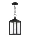Livex Lighting 1-light Black With Brushed Nickel Cluster Outdoor Pendant Lantern