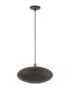 Livex Lighting 1-light Bronze With Antique Brass Accents Pendant In Bronze