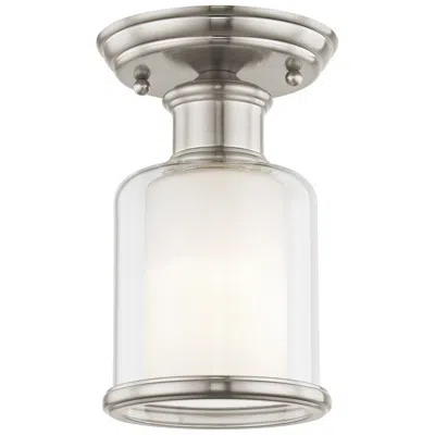 Livex Lighting 1 Light Brushed Nickel Ceiling Mount