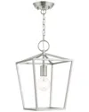 Livex Lighting 1-light Brushed Nickel Convertible Semi Flush Lantern