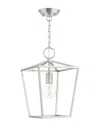 Livex Lighting 1-light Brushed Nickel Convertible Semi Flush Lantern In Metallic