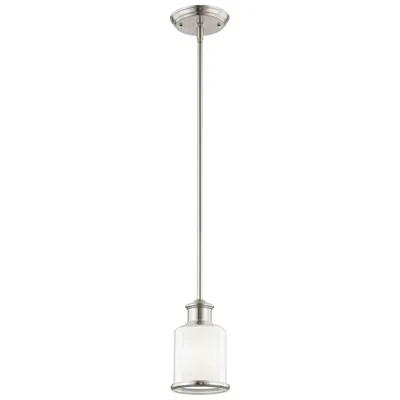 Livex Lighting 1 Light Brushed Nickel Mini Pendant