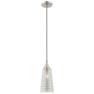 Livex Lighting 1 Light Brushed Nickel Mini Pendant