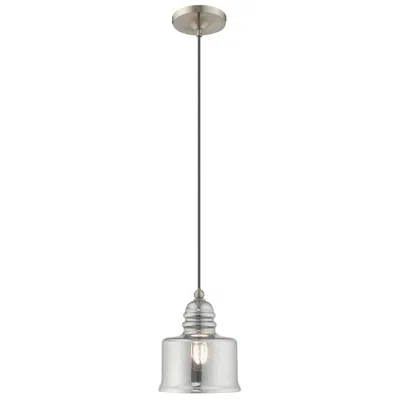 Livex Lighting 1 Light Brushed Nickel Mini Pendant